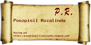 Poszpisil Rozalinda névjegykártya